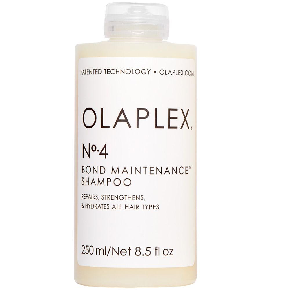 PATENTED TECHNOLOGY OLAPLEX.COMOLAPLEXNBOND MAINTENANCESHAMPOOREPAIRS STRENGTHENS,& HYDRATES ALL HAIR TYPES250 ml/Net 8.5 fl oz