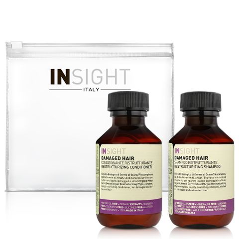 INSIGHT 茵色 三麥胚芽彈力旅行組(洗髮精100ml+護髮素100ml)