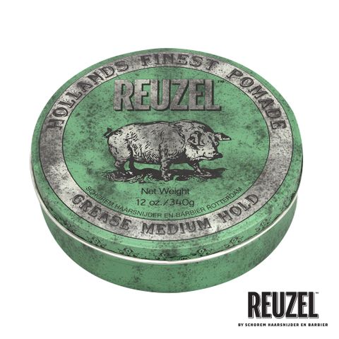 REUZEL Green Pomade Grease 綠豬中強髮油 340g