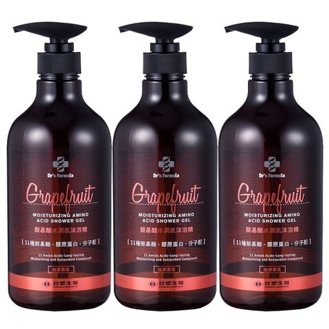 《台塑生醫》Dr’s Formula胺基酸水潤肌沐浴精 (柚果香氛) 800g*3入