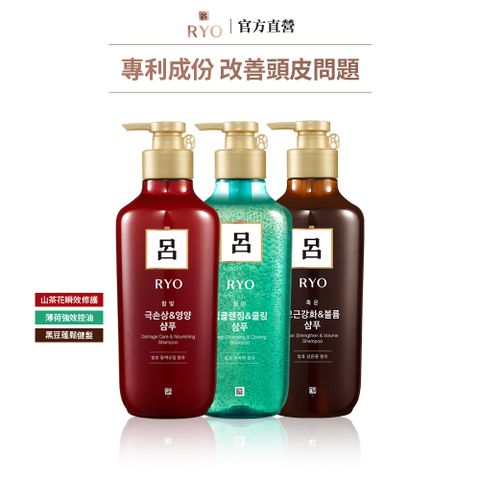 Ryo 呂 韓方頭皮養護洗潤髮 400ml x3入組