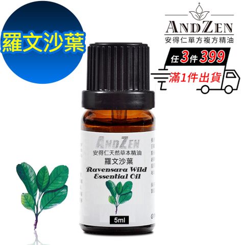 ANDZEN 安得仁 天然草本單方純精油5ml-羅文沙葉