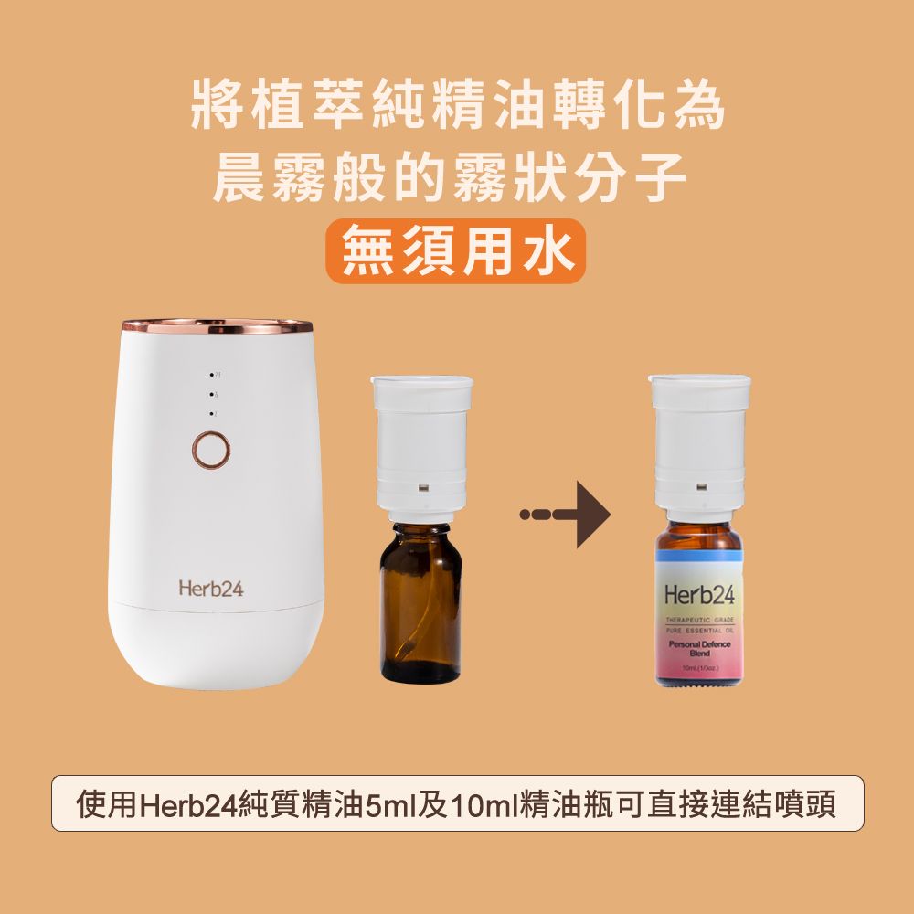 Herb24 草本24 晨霧純精油擴香儀II_白