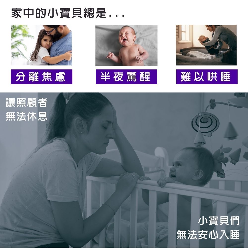家中的小寶貝總是...分離焦慮半夜驚醒難以哄睡讓照顧者無法休息小寶貝們無法安心入睡
