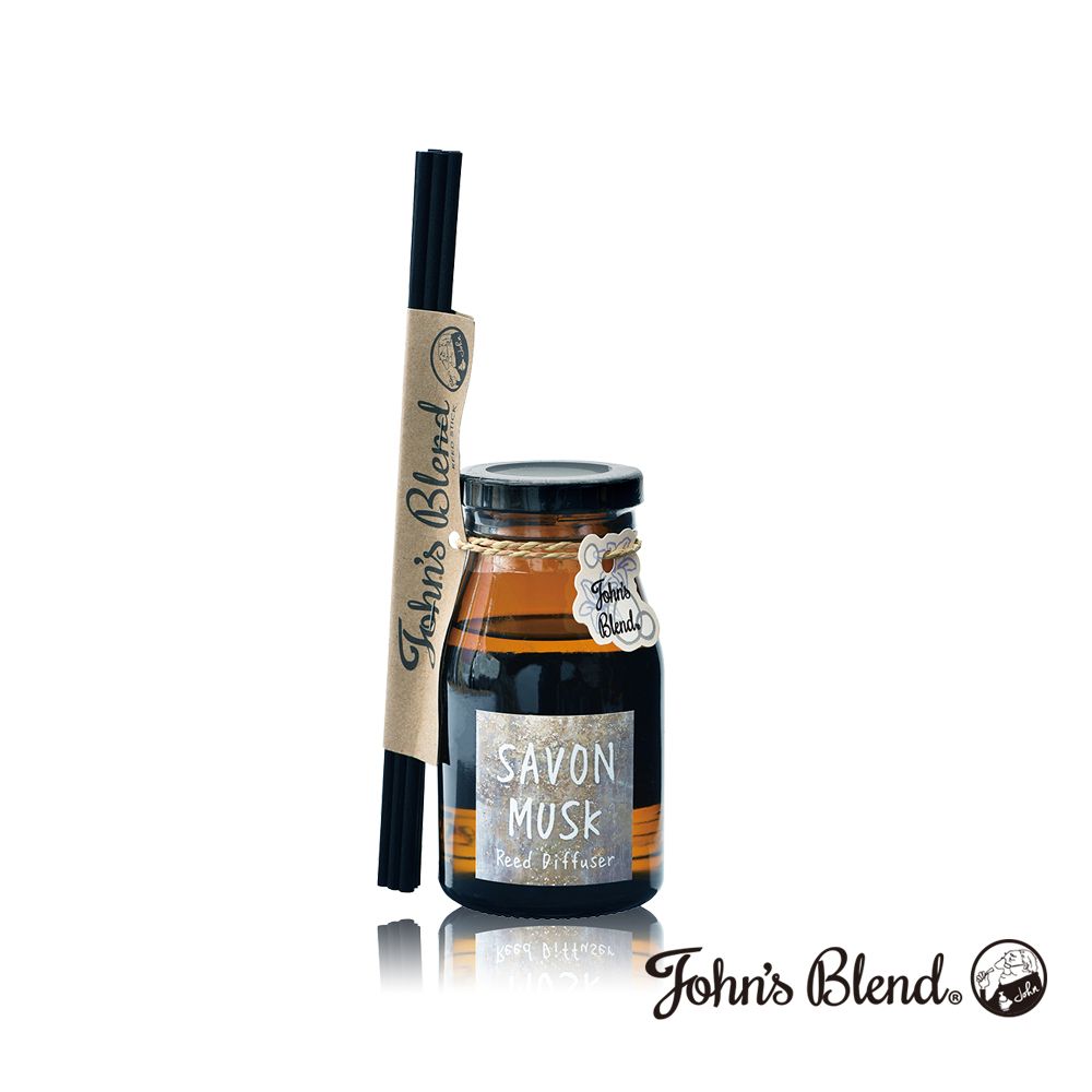 John's Blend 日本Johns Blend 室內香氛擴香瓶(140ml/瓶)(麝香皂香SAVON MUSK)