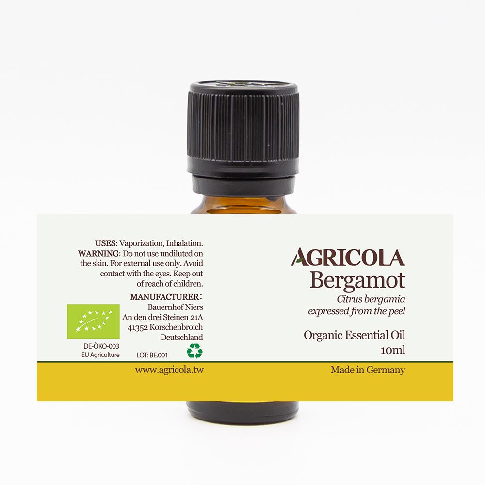 Agricola 植物者 -佛手柑精油(10ml/歐盟有機認證)- 德國原裝進口 純植物萃取天然擴香