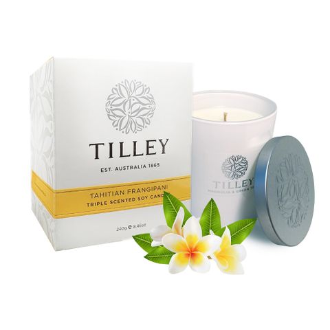 Tilley百年特莉 大溪地赤素馨香氛大豆蠟燭240g