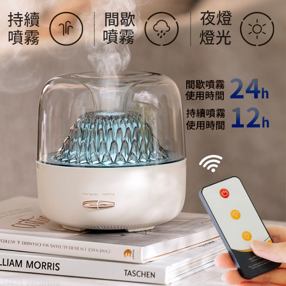 HADER 超音波精油香氛霧化加濕水氧機 七彩氛圍燈霧化擴香補水噴霧機 空氣清淨機