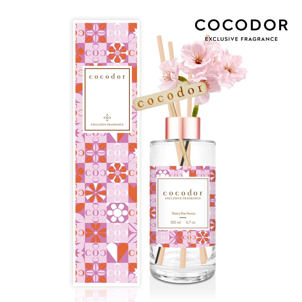 Cocod'or 【cocodor 官方直營】粉櫻花園擴香瓶200ml-蜜梨小蒼蘭