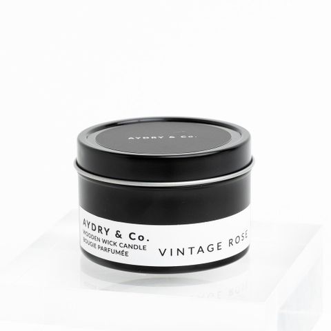 AYDRY & co. 美國  復古玫瑰 VINTAGE ROSE 手工木芯香氛蠟燭 3oz / 85g