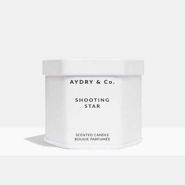 AYDRY & co. 美國  檸檬馬鞭草 SHOOTING STAR 簡約白色六角錫罐 3.5oz / 99g 香氛蠟燭