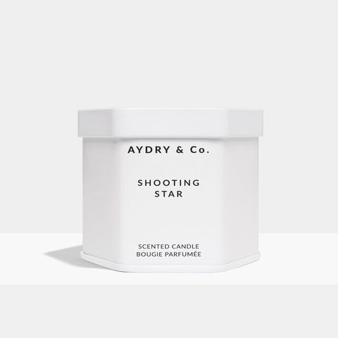 美國 AYDRY &amp; Co. 檸檬馬鞭草 SHOOTING STAR 簡約白色六角錫罐 3.5oz / 99g 香氛蠟燭