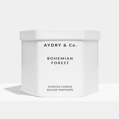 AYDRY & co. 美國  波西米亞森林 BOHEMIAN FOREST 簡約白色六角錫罐 7.5oz / 212g 香氛蠟燭