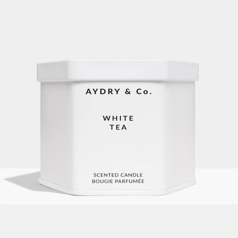 AYDRY & co. 美國  白茶 WHITE TEA 簡約白色六角錫罐 7.5oz / 212g 香氛蠟燭