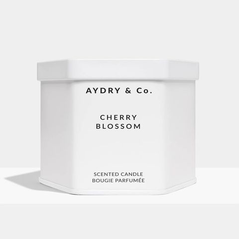 AYDRY & co. 美國  日本櫻花 CHERRY BLOSSOM 簡約白色六角錫罐 7.5oz / 212g 香氛蠟燭