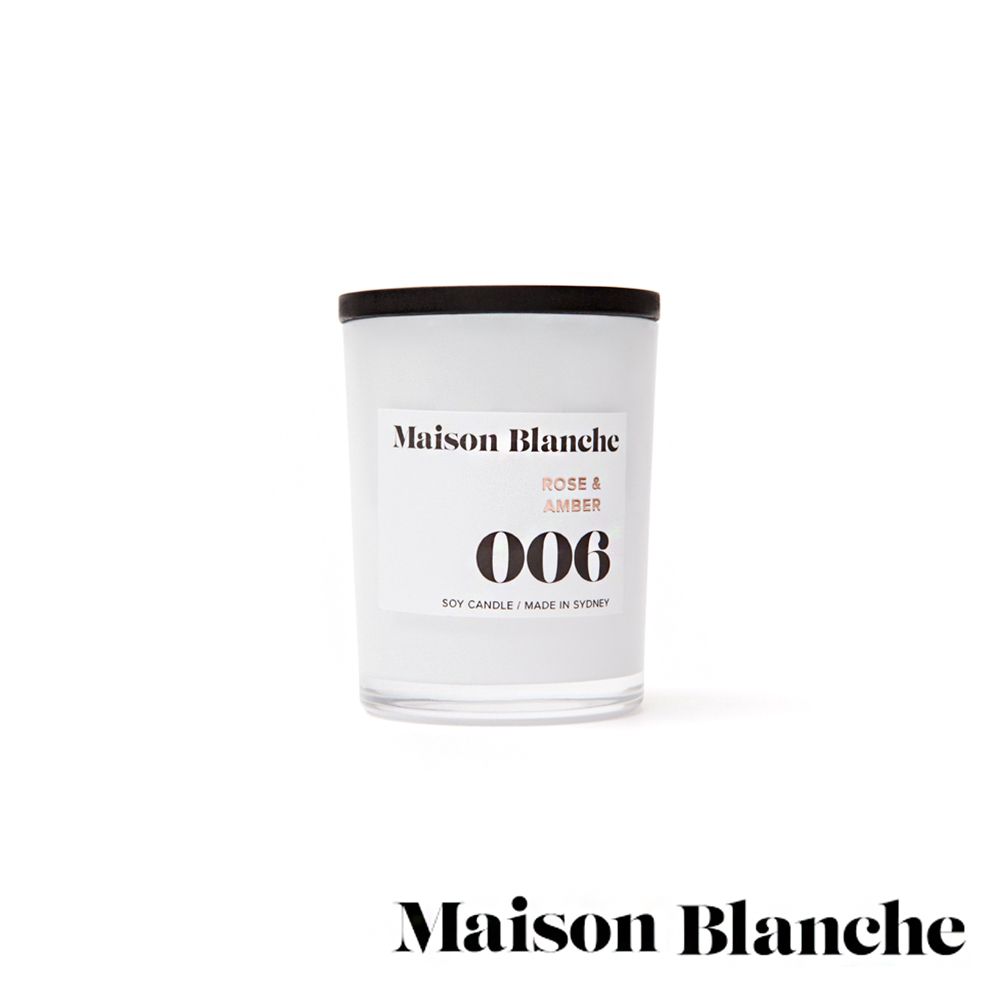  澳洲Maison Blanche 006 玫瑰琥珀 60g 手工香氛蠟燭