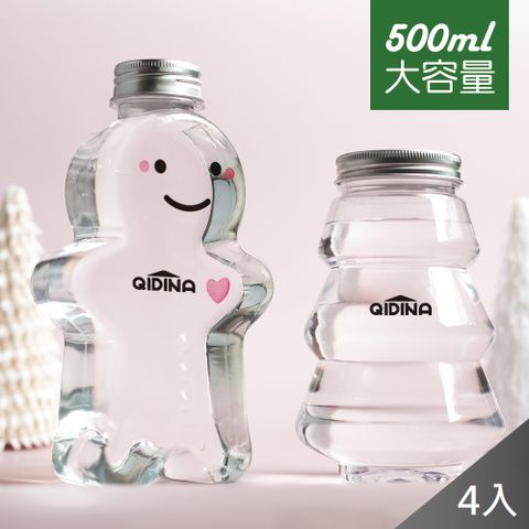 藻土屋 聖誕限定造型補充瓶500ml-薑餅人款x4