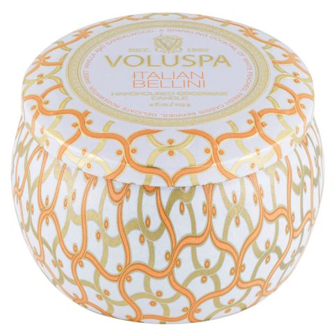 美國原廠正品 VOLUSPA 義大利貝里尼 香氛蠟燭 ITALIAN BELLINI 4oz/113g 白屋系列