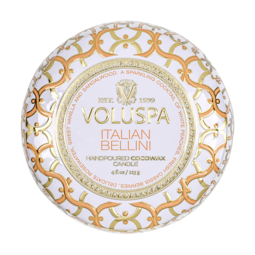 Voluspa 美國原廠正品  義大利貝里尼 香氛蠟燭 ITALIAN BELLINI 4oz/113g 白屋系列