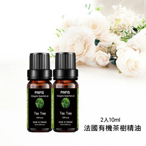 PINFIS 品菲特 法國有機精油 歐盟有機認證-茶樹 2入10ml