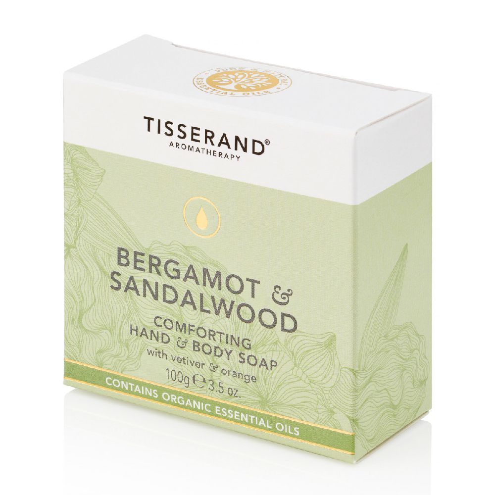 TISSERAND 滴莎藍德  佛手柑與檀香木精油沐浴皂 Bergamot & Sandalwood Comforting Hand&Body Soap 100g