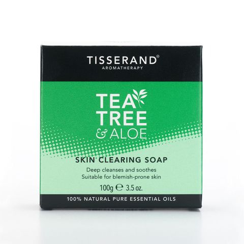 TISSERAND 滴莎藍德 茶樹淨膚香皂 Tea Tree & Aloe Skin Clearing Soap 100g