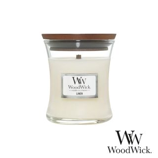 美國WoodWick 中型沙漏 亞麻 Linen 香氛蠟燭 275g