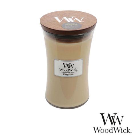 美國WoodWick 大沙漏 海灘 At The Beach 香氛蠟燭 610g