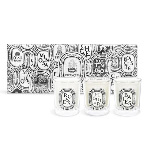 【DIPTYQUE】香氛蠟燭禮盒(70gX3)[漿果香+無花果+玫瑰]