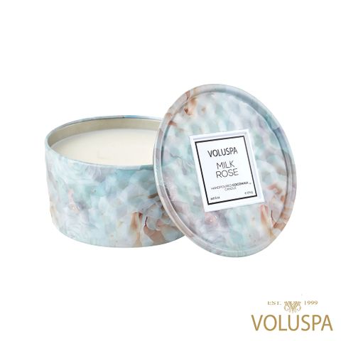 Voluspa 美國 牛奶玫瑰 2芯錫蠟燭 MILK ROSE 2 WICK TIN 6oz/170g