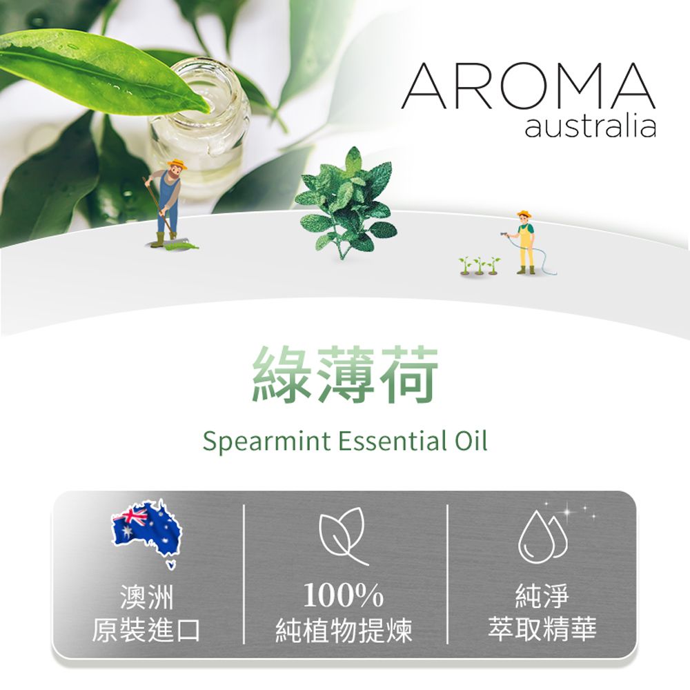 AROMA australia 綠薄荷純精油30ml(澳洲原裝進口)