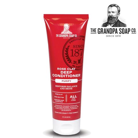 Grandpa Soaps 神奇爺爺 Grandpa  玫瑰火山泥乳木果深層淨化護髮乳 8oz