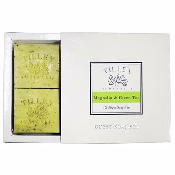 Tilley 百年特莉 木蘭花&綠茶植物皂4入禮盒(4x50gm)