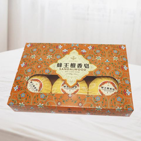 蜂王 【一品川流】檀香皂-100g-6入X1盒