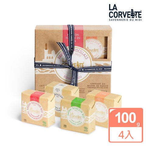 La Corvette 法釩 綜合香甜皂4入禮盒組-100gx4