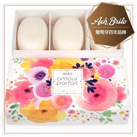 【Ach Brito 艾須•布里托】Amour Parfait花語愛戀香皂禮盒3x150g★令人心往神迷純淨獨特的花香★