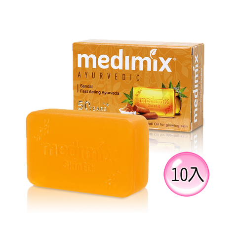 MEDIMIX 印度皇室美肌皂 橘色檀香皂 125g (10入組)