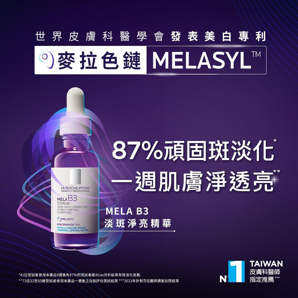 LA ROCHE-POSAY 理膚寶水 MELA B3淡斑淨亮精華 30ml+A醇緊緻抗痕精華 30ml