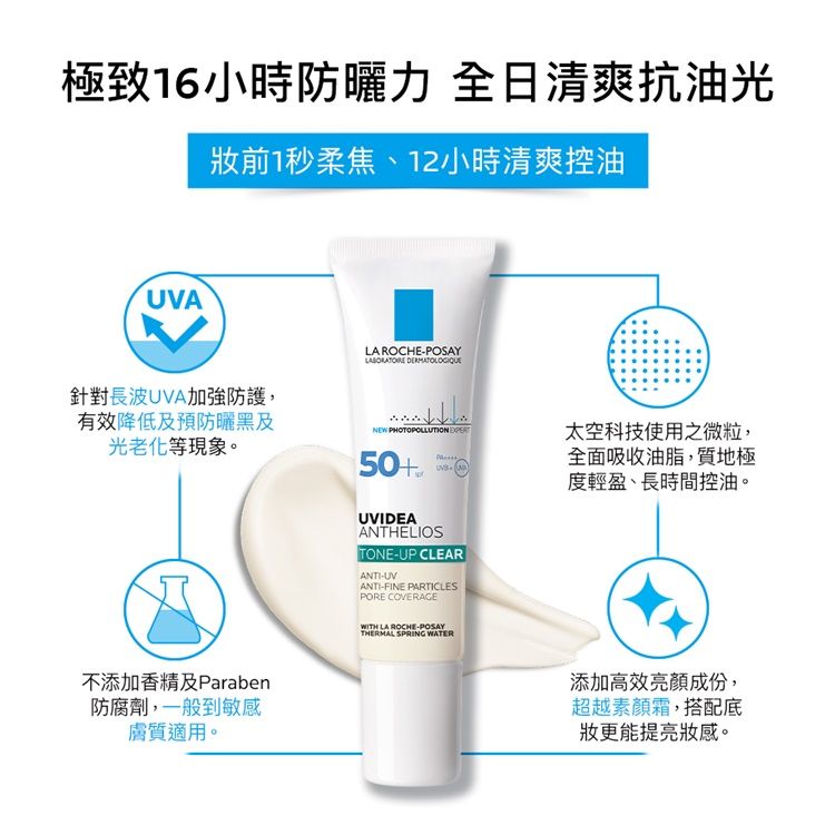 LA ROCHE-POSAY 理膚寶水  全護極致抗油光防曬亮白乳 UVA PRO 30ml 2入組 (太空科技防曬)