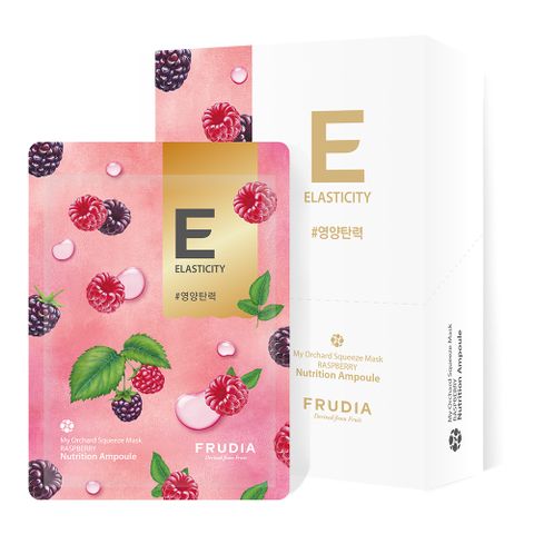 FRUDIA鮮榨果汁肌∼彈力保濕面膜20mlx10片裝(覆盆子)