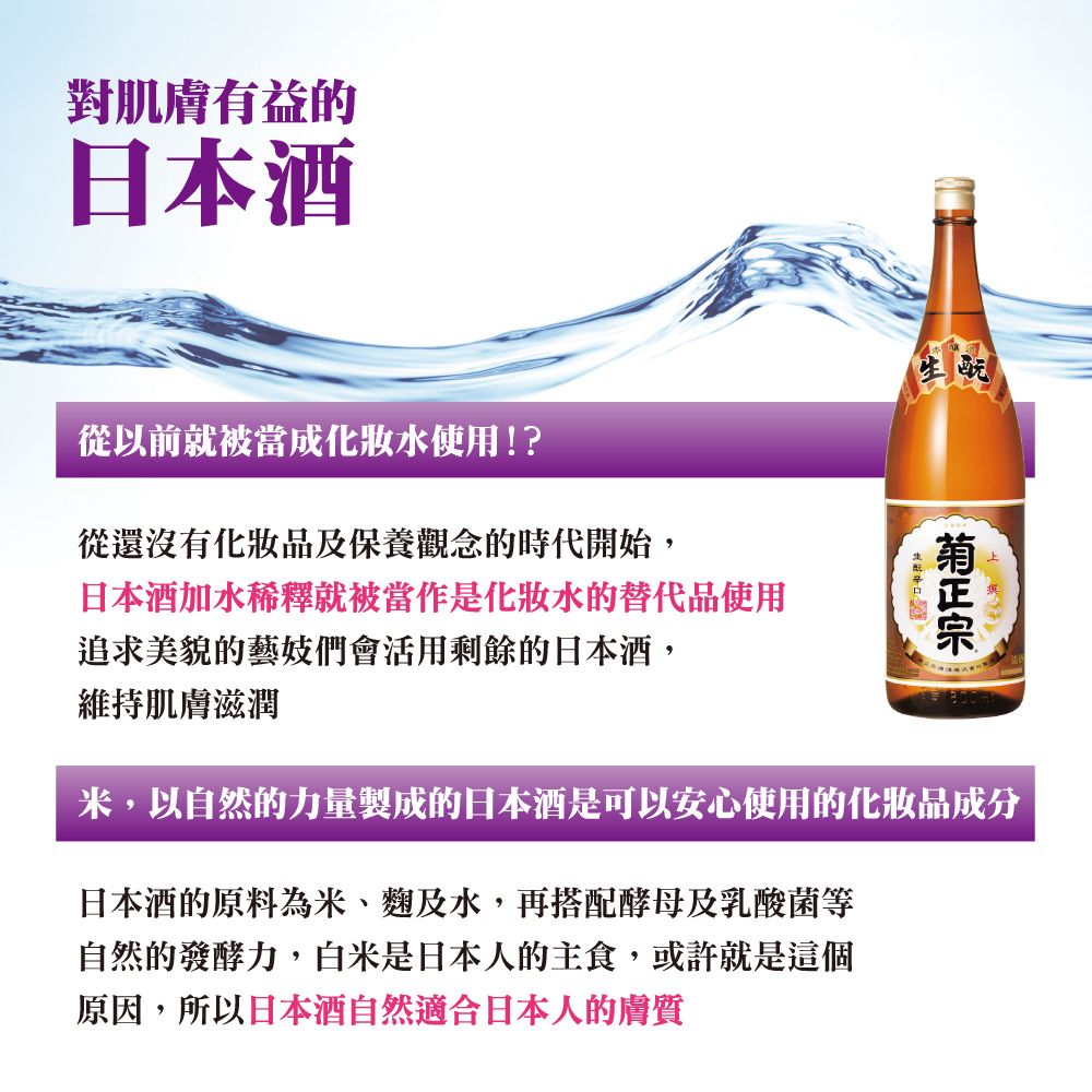 菊正宗  日本酒化妝水500ml