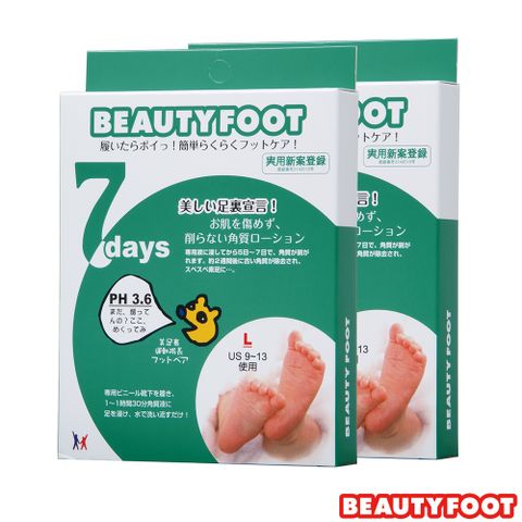 Beauty Foot 【日本 】去角質足膜大尺寸 (30ml*2枚入)二入組