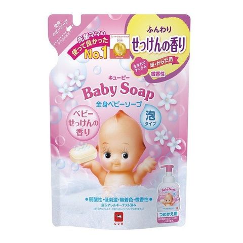 日本【牛乳石鹼】裘比寶寶泡泡澡沐浴乳 皂香補充包350ml