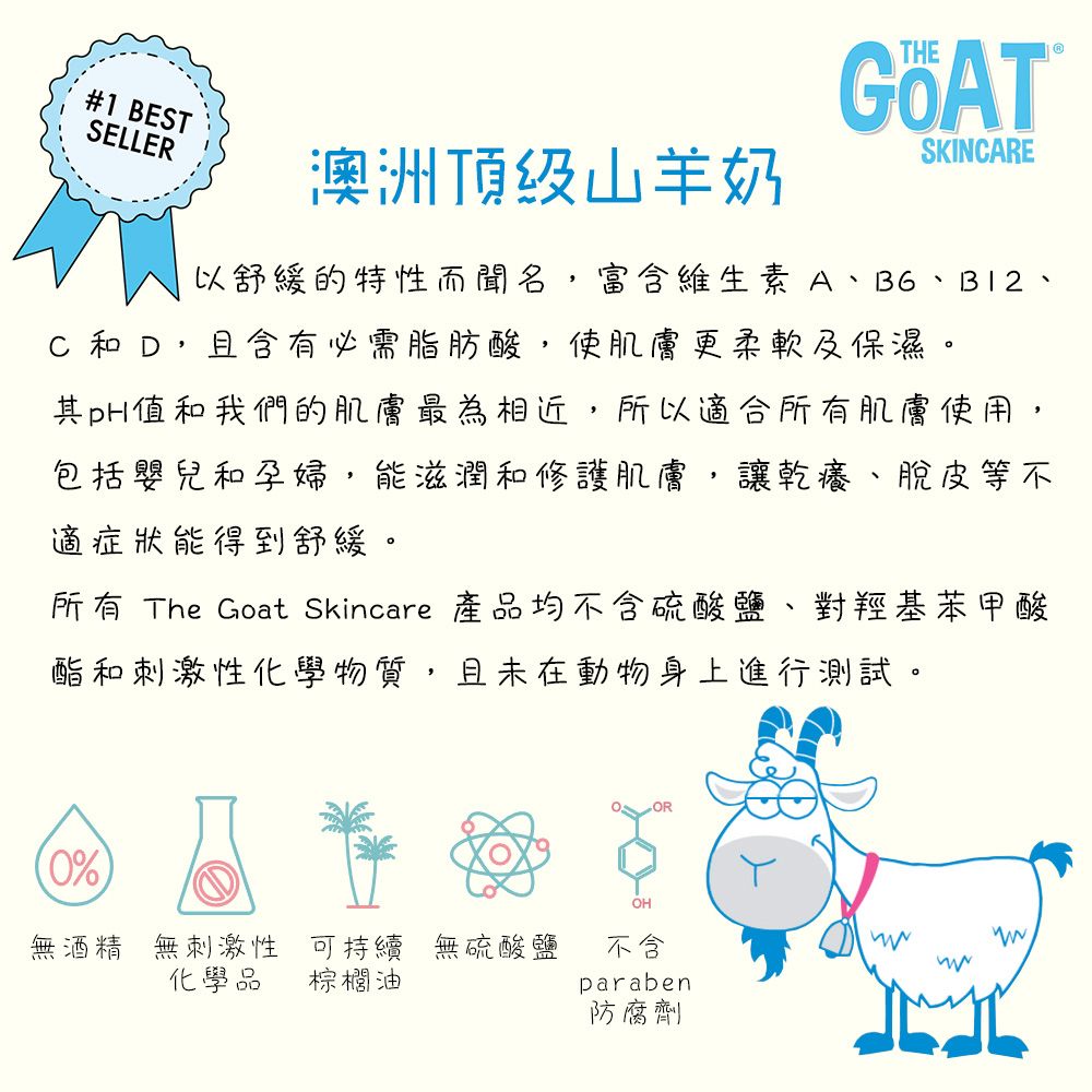 The Goat 澳洲頂級山羊奶 溫和保濕身體乳液 1000ml
