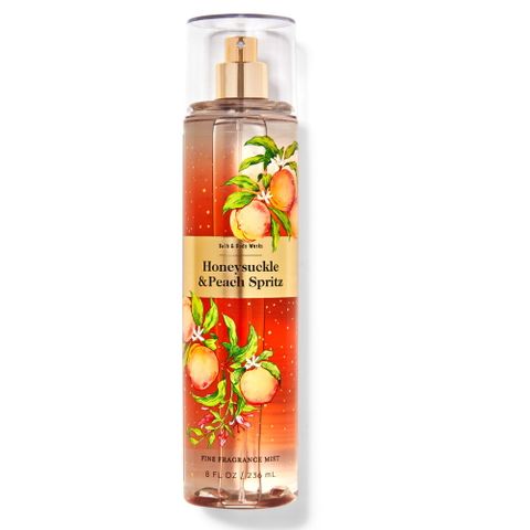 《Bath &amp; Body Works BBW 》保濕香氛噴霧【忍冬花水蜜桃】Honeysuckle Peach Spritz 236ml