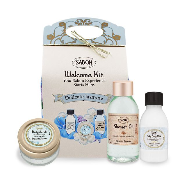 Scrub Welcome KitYour Sabon ExperienceStarts Here.Delicate SABONShower Oil    Delicate JasmineSABON Body