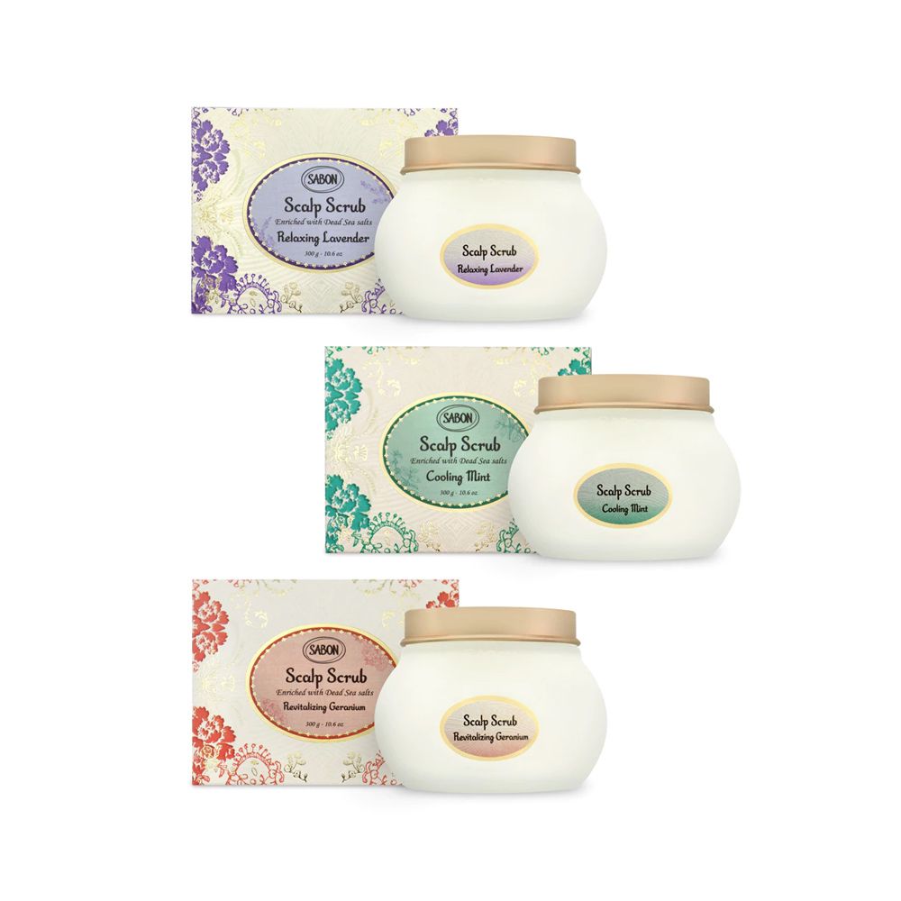 SABON 死海鹽頭皮磨砂膏 300g 多款任選 百貨公司貨 (沁心薄荷/賦活天竺葵/舒緩薰衣草)