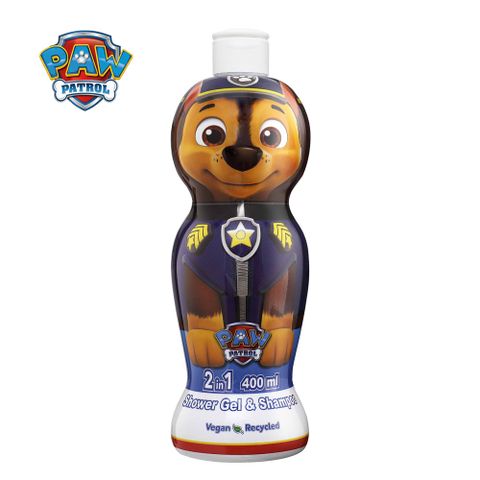 paw patrol 汪汪隊立大功 警察阿奇2合1沐浴洗髮精 400ml (萌Q收藏版)