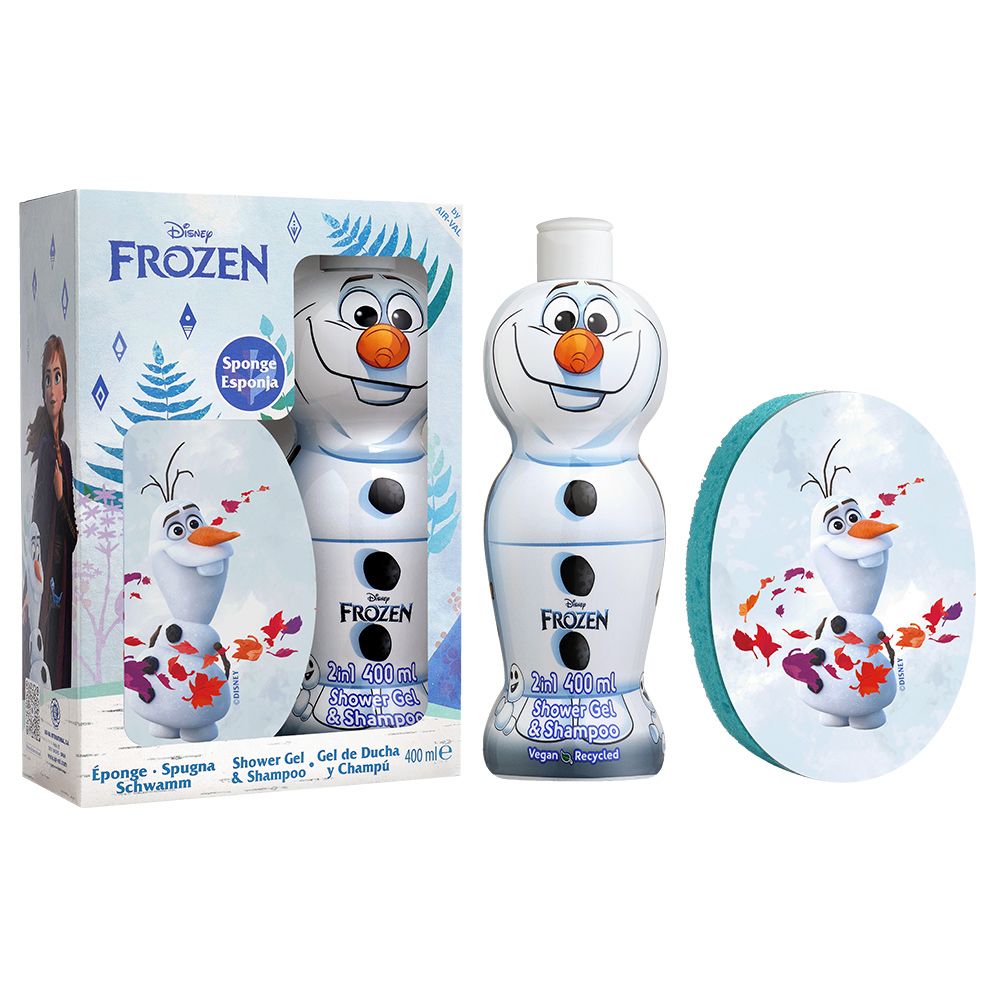 Disney 迪士尼 Disney Frozen 雪寶2合1沐浴洗髮精限量版禮盒(2合1沐浴洗髮精400ml+沐浴海綿)