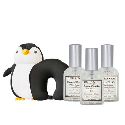 DURANCE 香氛呵護禮[枕頭香水(50ml)x3+舒適U型頸]-多款任選-國際航空版